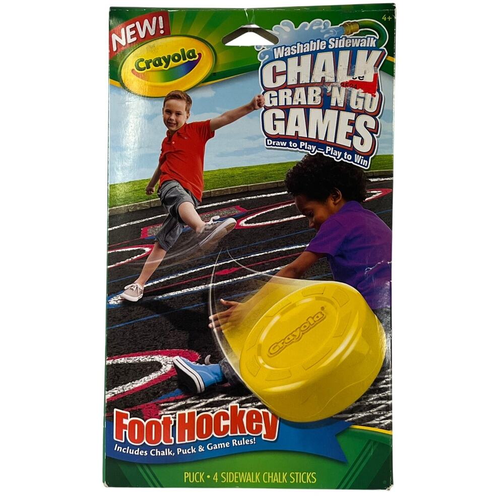 Crayola Grab N Go Foot Hockey Sidewalk Chalk Game